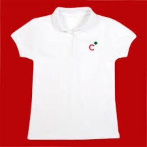 Girl Scout cadette Polo with Red and Green Embroidery